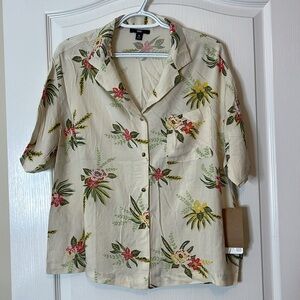 Vans All Over Woven Hawaiian Shirt Medium